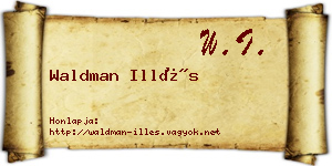Waldman Illés névjegykártya